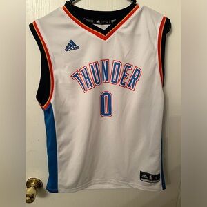 Adidas Russell Westbrook OKC Thunder Swingman Jersey White Men Size Large